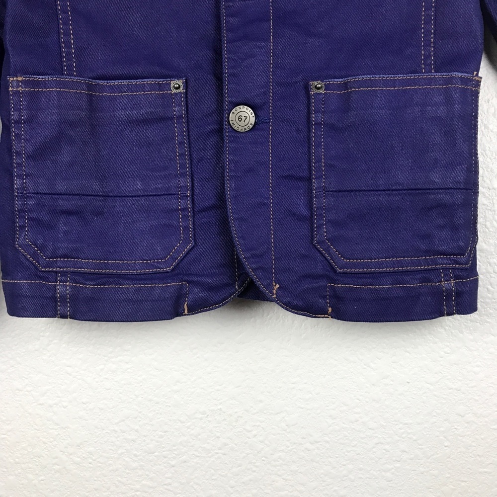 Bonpoint Royal Blue Denim Jacket Size 6 - Picture 4 of 8